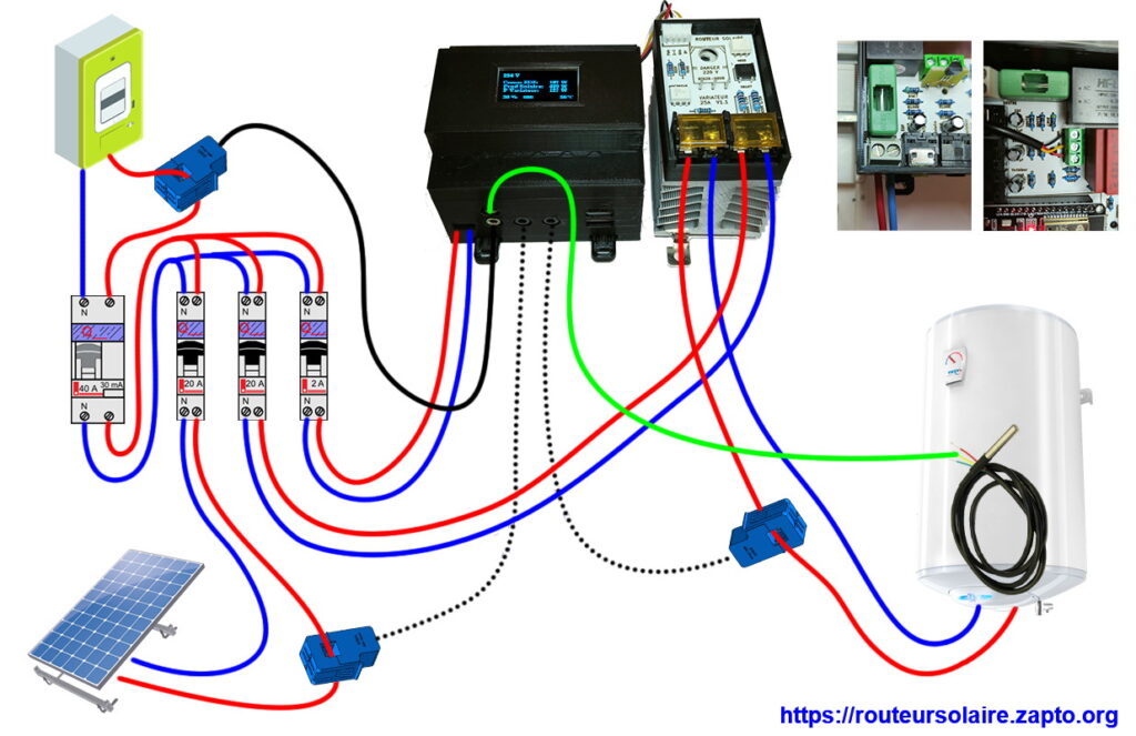 C Blage Avec Sonde De Temp Rature Routeur Solaire